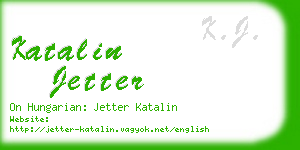 katalin jetter business card